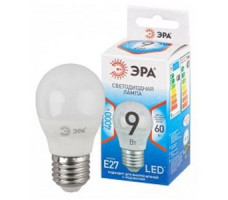Лампа светодиодная стандарт ECO LED P45-10W-840-E27 ЭРА QX (диод, шар, 9Вт, нейтр, E27)