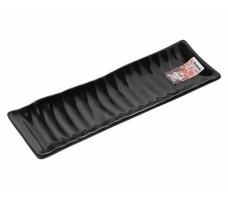 Блюдо керамическое, 23.5х7.5х2.5 см, серия ASIAN, черное, PERFECTO LINEA