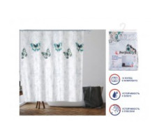 Шторка для ванной PERFECTO LINEA Harmony бабочки 180х180см арт.36-118011