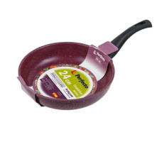 Сковорода ф 24х5.5 см, алюм., антиприг. покр., серия Cook&Fun, фиолетовая, PERFECTO LINEA