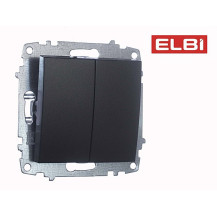 Выключатель 2-кл,дымчатый EL-BI Zena-Vega 609-011100-202 Выключатель 2-кл,дымчатый EL-BI Zena-Vega 609-011100-202
