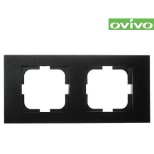 Рамка Ovivo Grano двухместная черная 400-170000-226 Рамка Ovivo Grano двухместная черная 400-170000-226