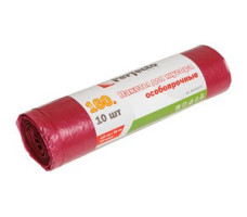 Пакеты для мусора особопрочные, 160 л, 10 шт., PERFECTO LINEA (Тип дна: звезда.)