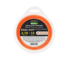 Леска ф 2.7 мм х 15 м кругл. сеч. DUAL-CUT STARTUL GARDEN