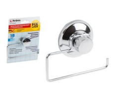 Держатель для туалетной бумаги на вакуумной присоске, хром. сталь, FIX LOCK, PERFECTO LINEA (135x77 мм)