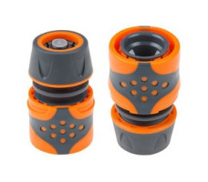 Муфта быстросъемная 1/2"(5/8") с автостоп. STARTUL GARDEN (ST6016-2-1/2) (soft touch, двухкомпонентная)